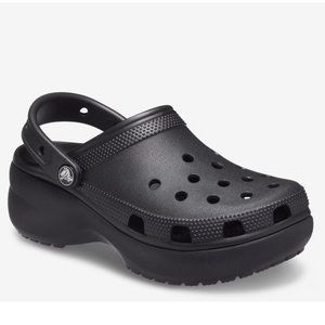Crocs Classic Platform Clog Black NWOT Size 8